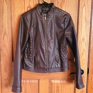 New Look Brown Pleather Jacket